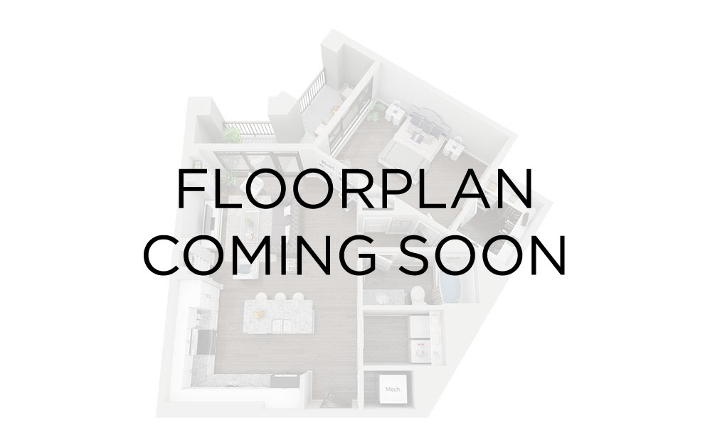 S1 - Studio floorplan layout with 1 bathroom and 516 - 545 square feet